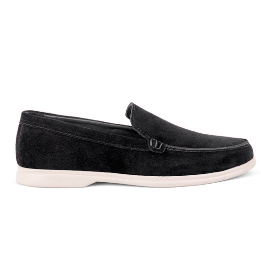 Jasper Suede Summer Loafers - Black