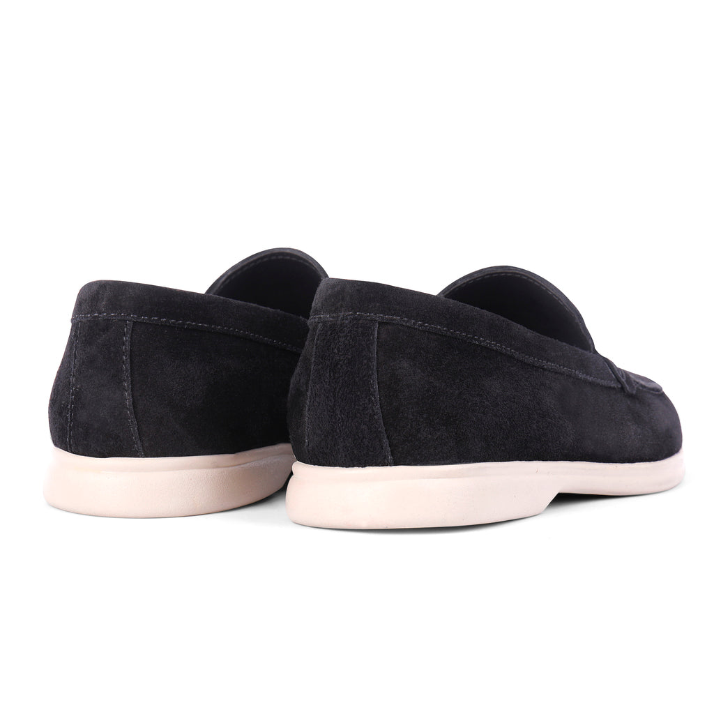 Jasper Suede Summer Loafers - Black