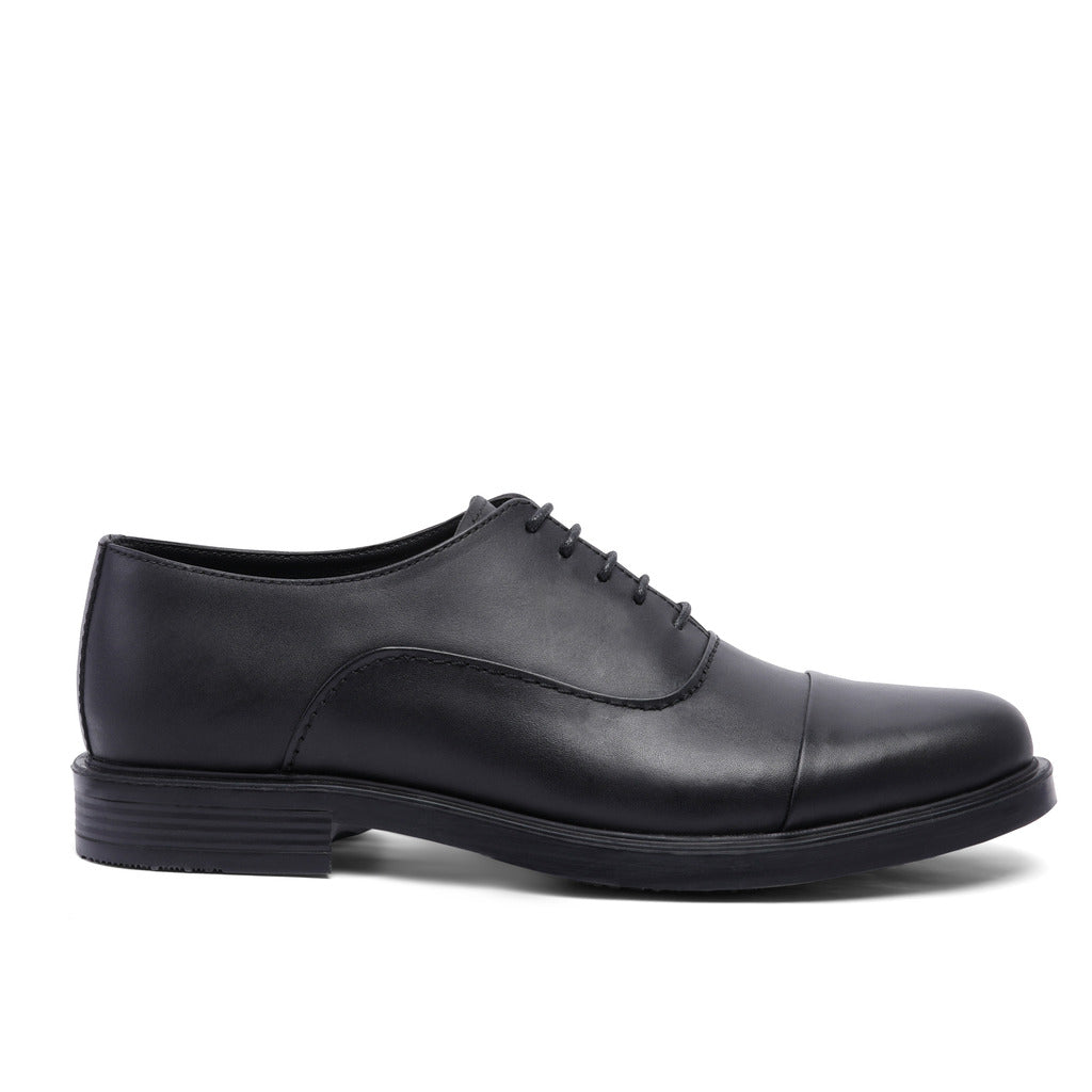 Jasper Genuine Leather Cap Toe Oxfords – Black