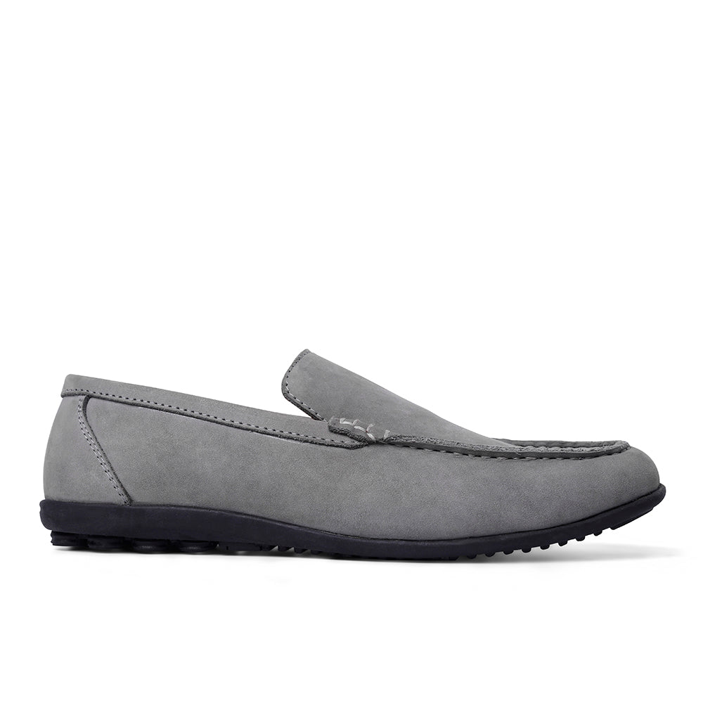 Jasper Genuine Leather Moccasins - Gray