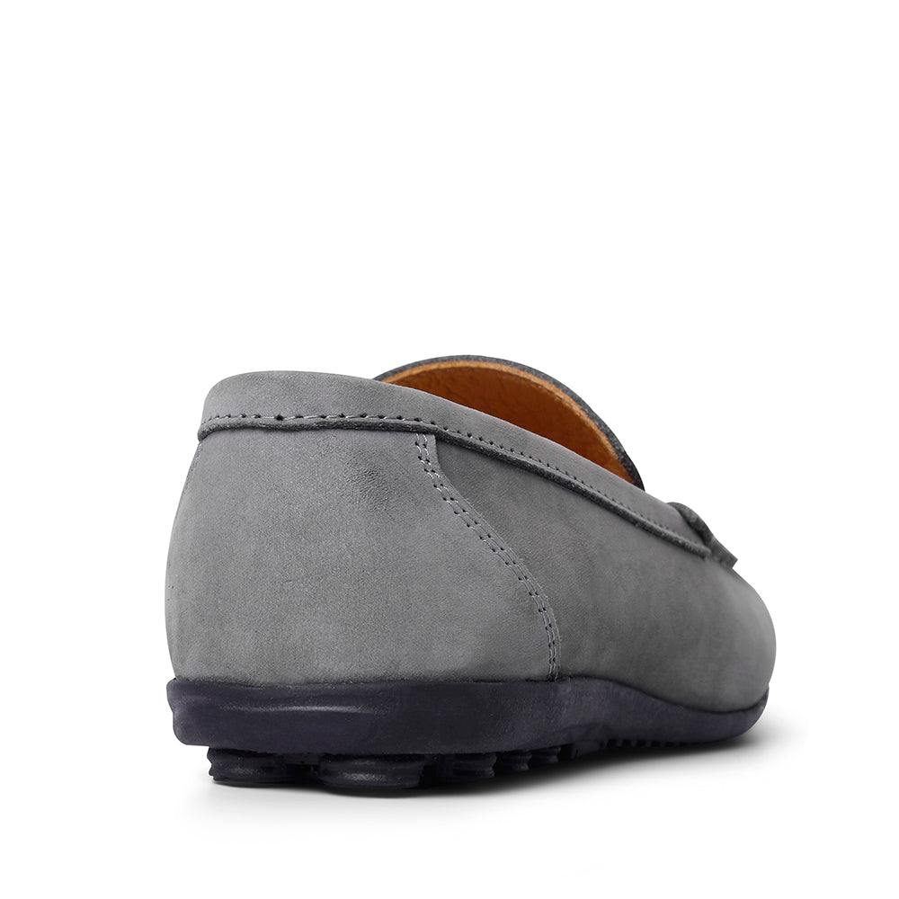 Jasper Genuine Leather Moccasins - Gray